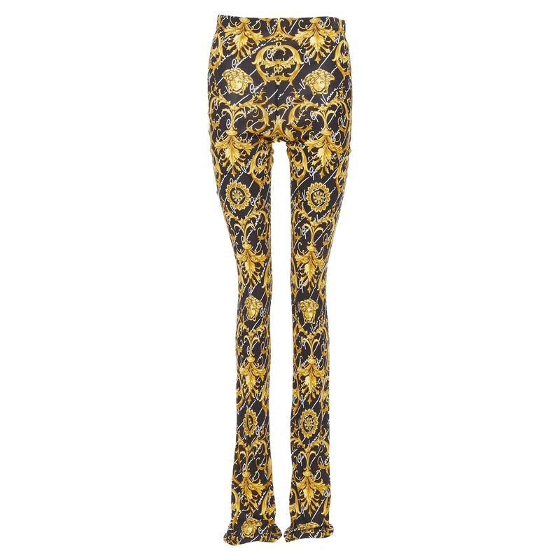 Versace Runway Gianni Signature Medusa Barocco Flare Pants